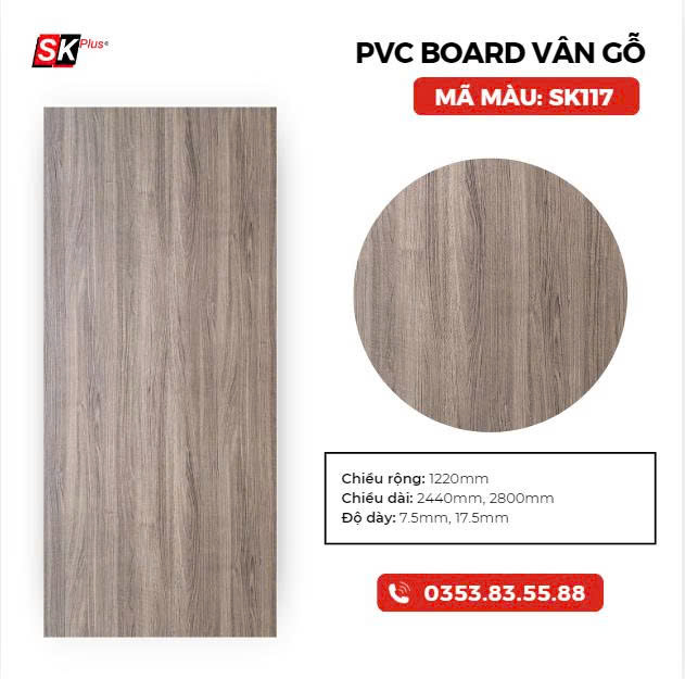PVC BOARD VÂN GỖ SK117