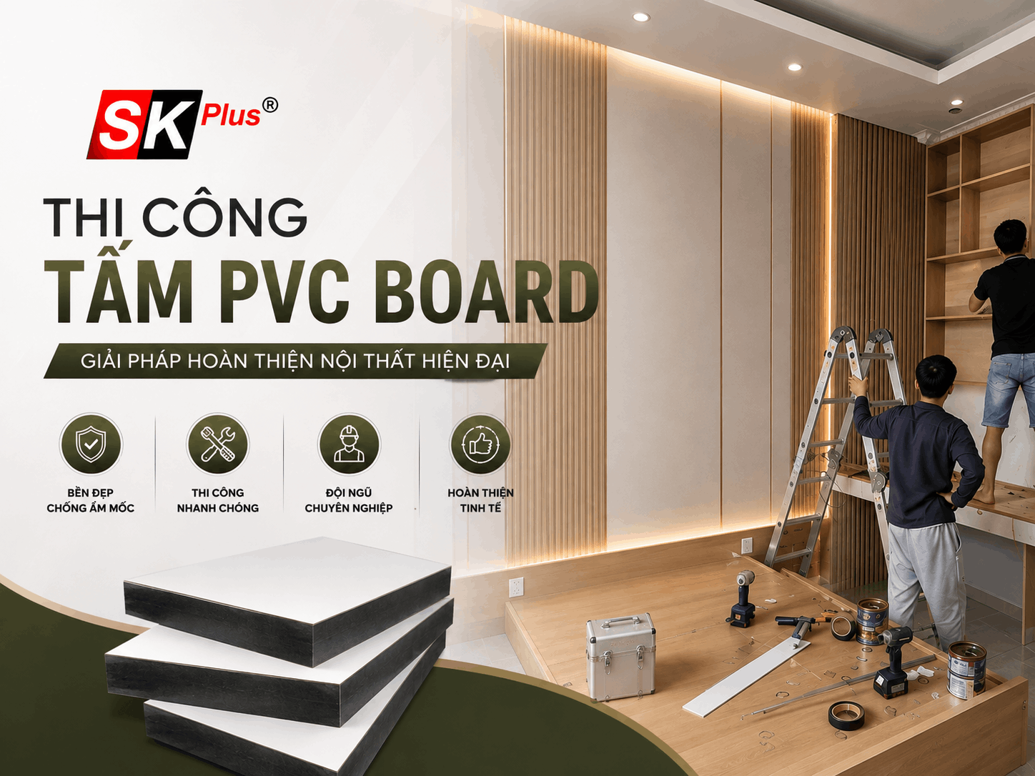 Tấm PVC Board: Bảng Giá Thi Công Ốp Tường 2026