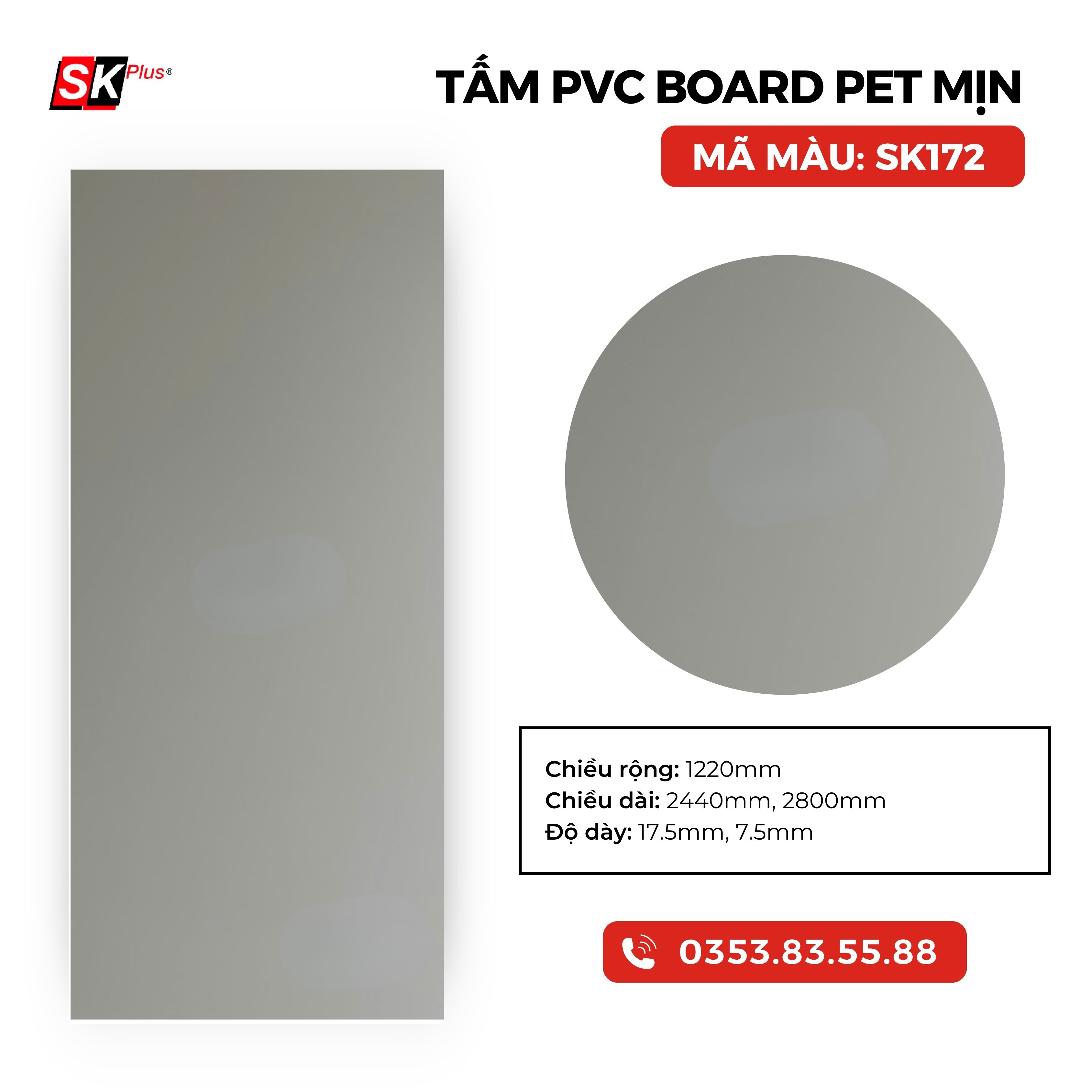 TẤM PVC BOARD PET MỊN CAO CẤP - MÃ SK172