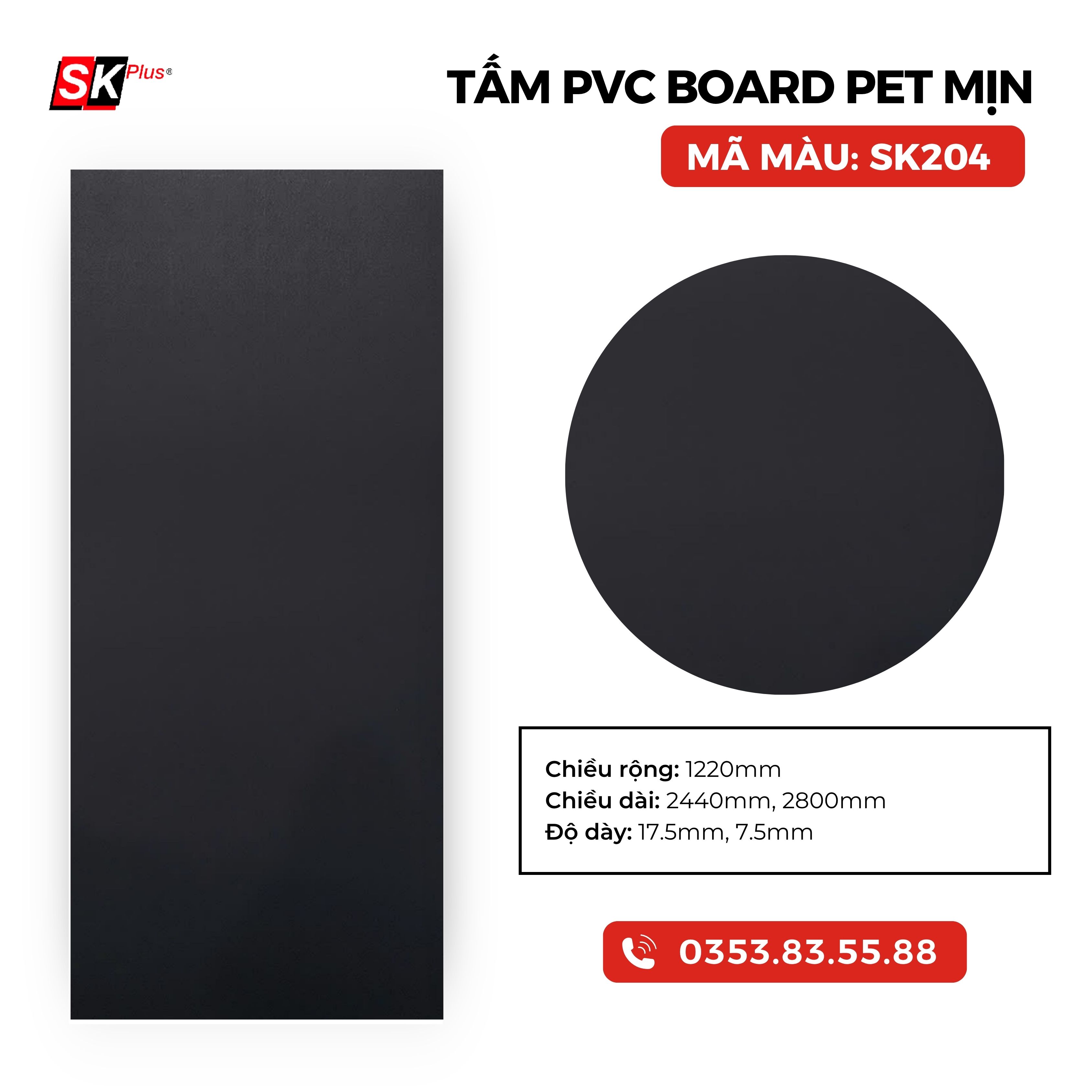 TẤM PVC BOARD PET MỊN CAO CẤP - MÃ SK204