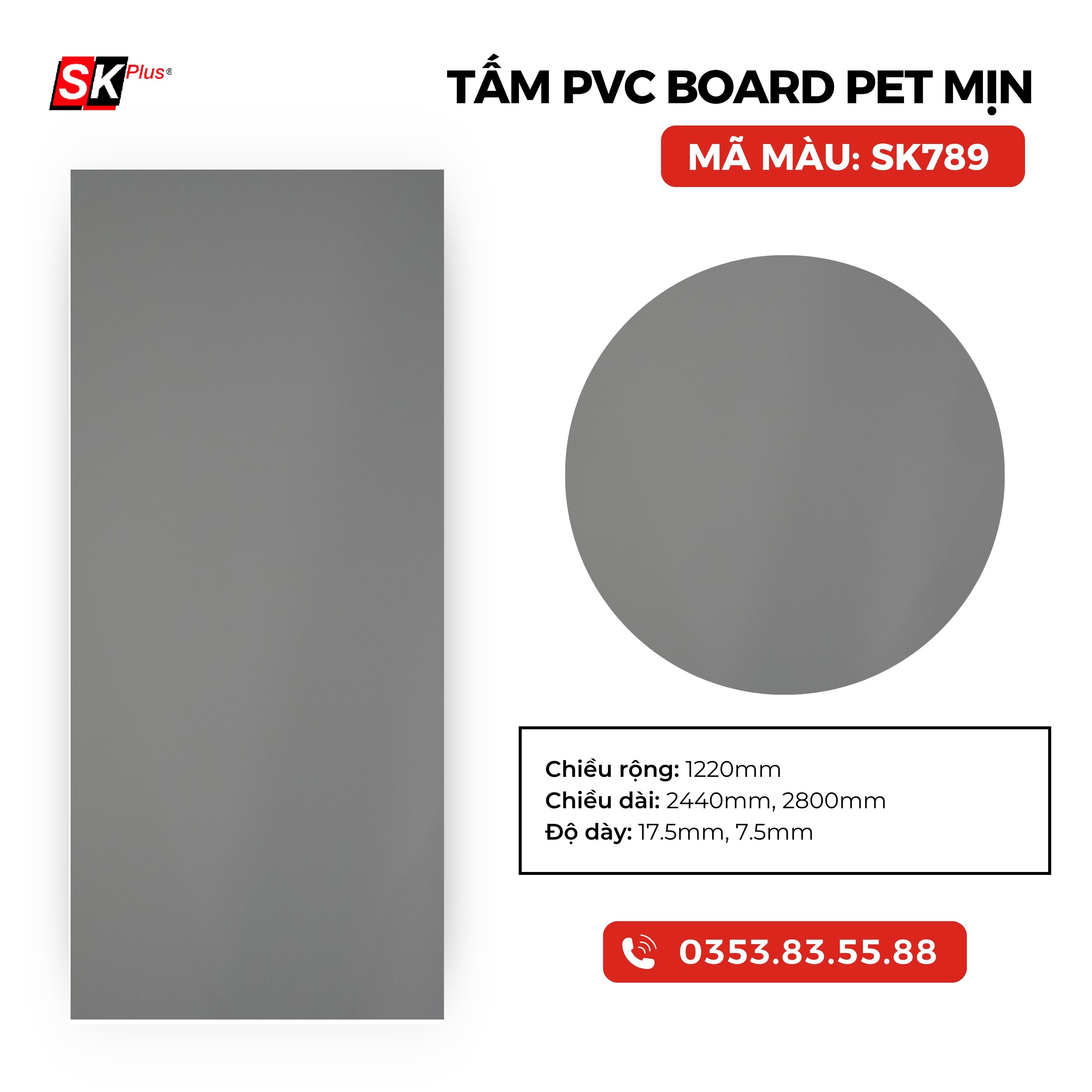 TẤM PVC BOARD PET MỊN CAO CẤP  - MÃ SK789