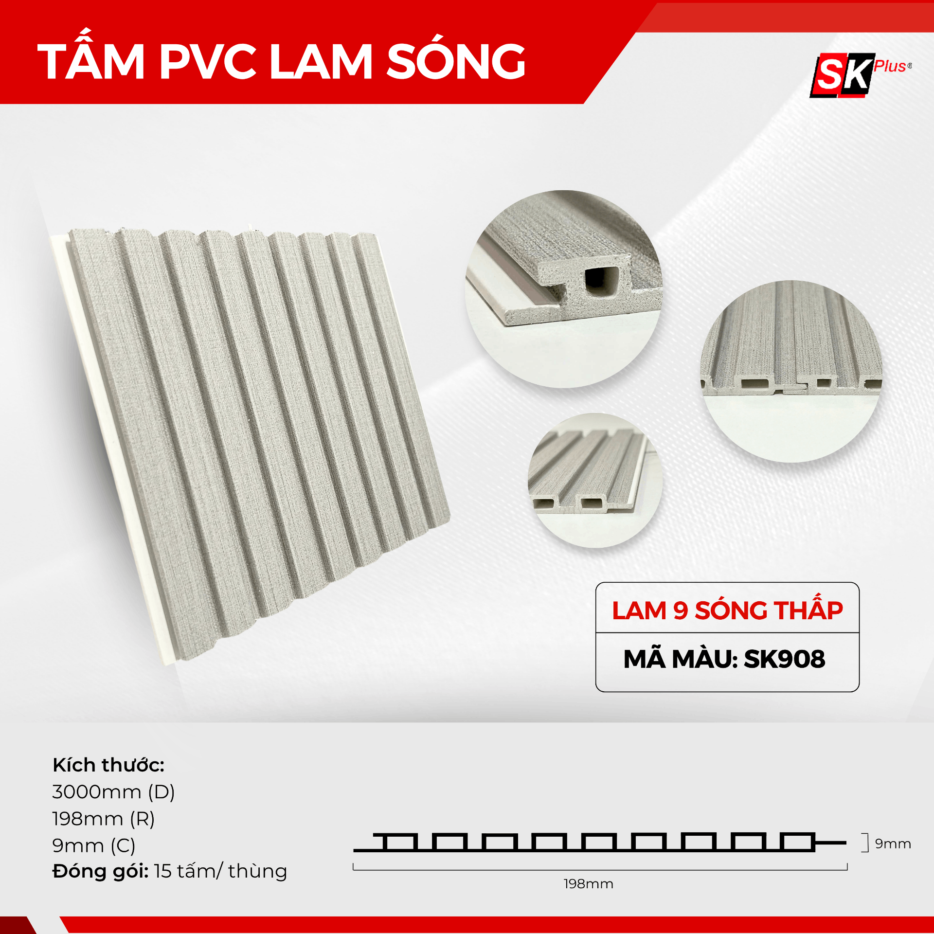 TẤM LAM SÓNG CAO CẤP - MÃ SK908