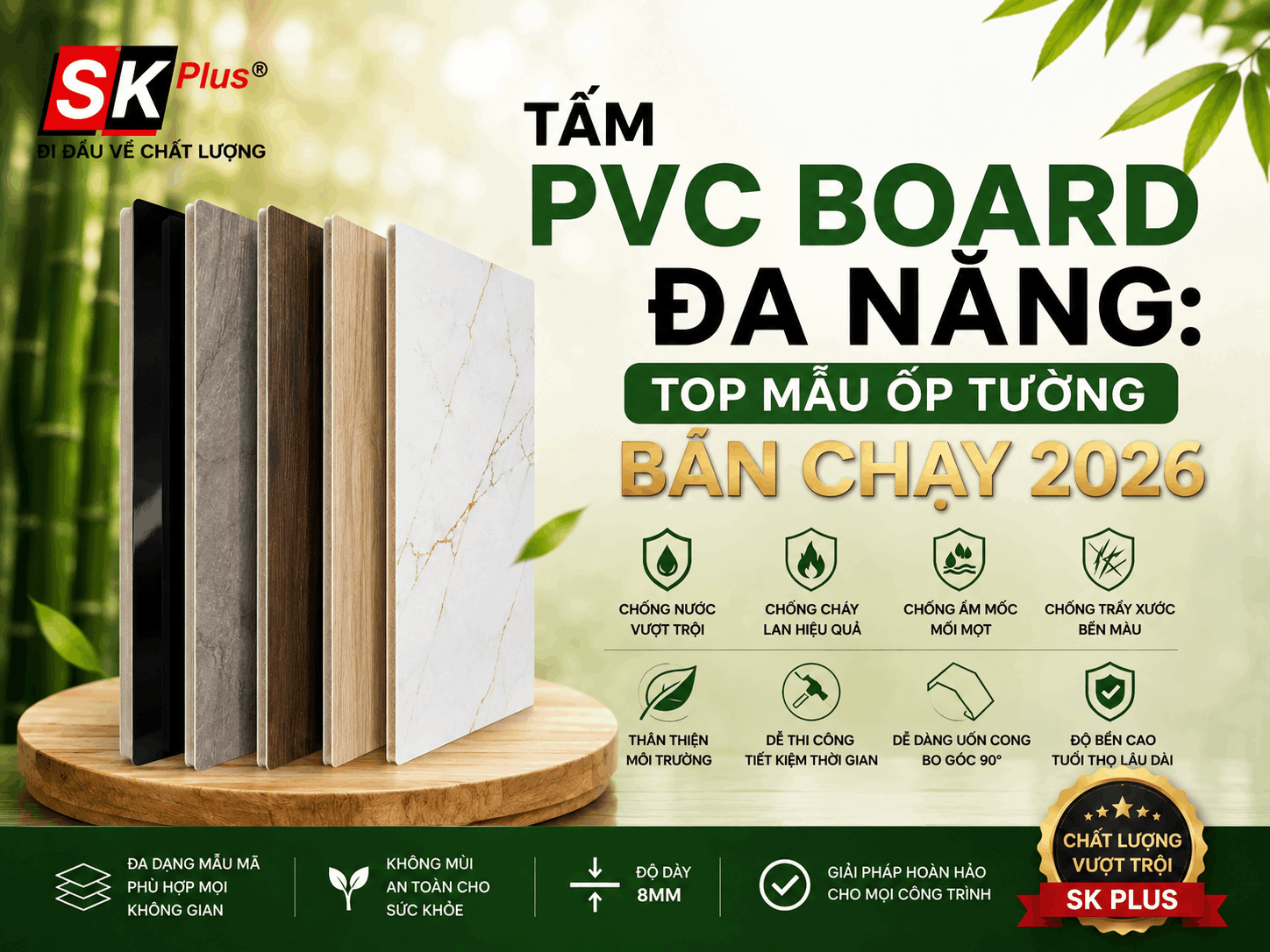 Tấm than tre đa năng: Top mẫu ốp tường bán chạy 2026
