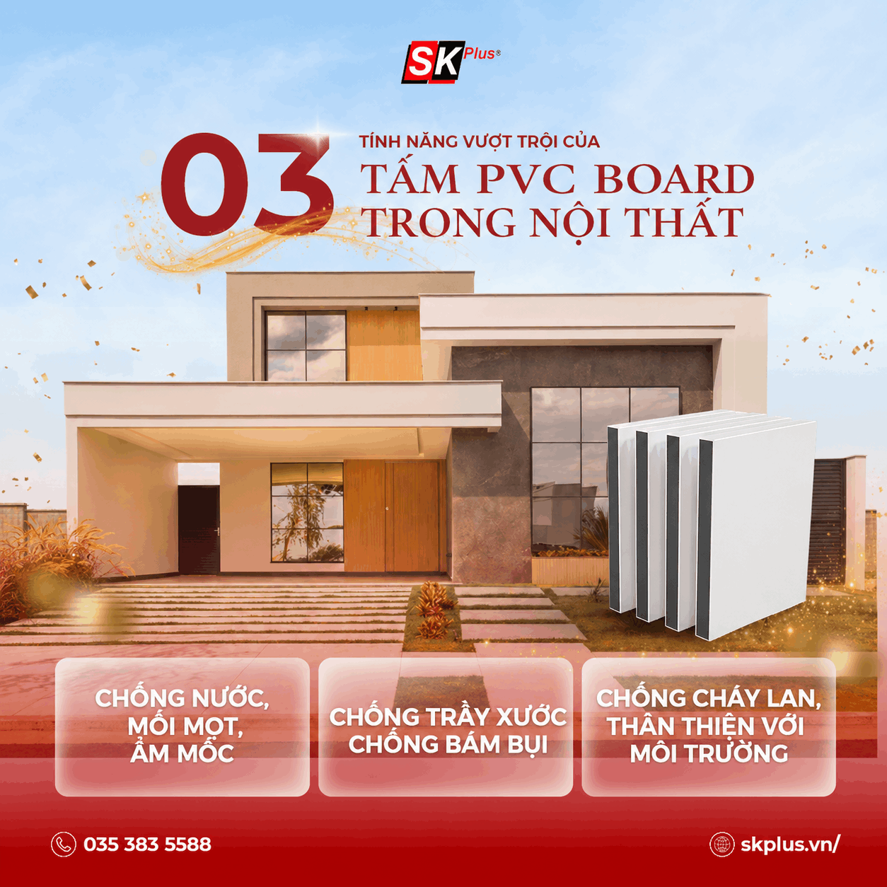 THUMBNAIL TẤM PVC BOARD/ TẤM THAN TRE - TOP 3 TÍNH NĂNG VƯỢT TRỘI TRONG NỘI THẤT