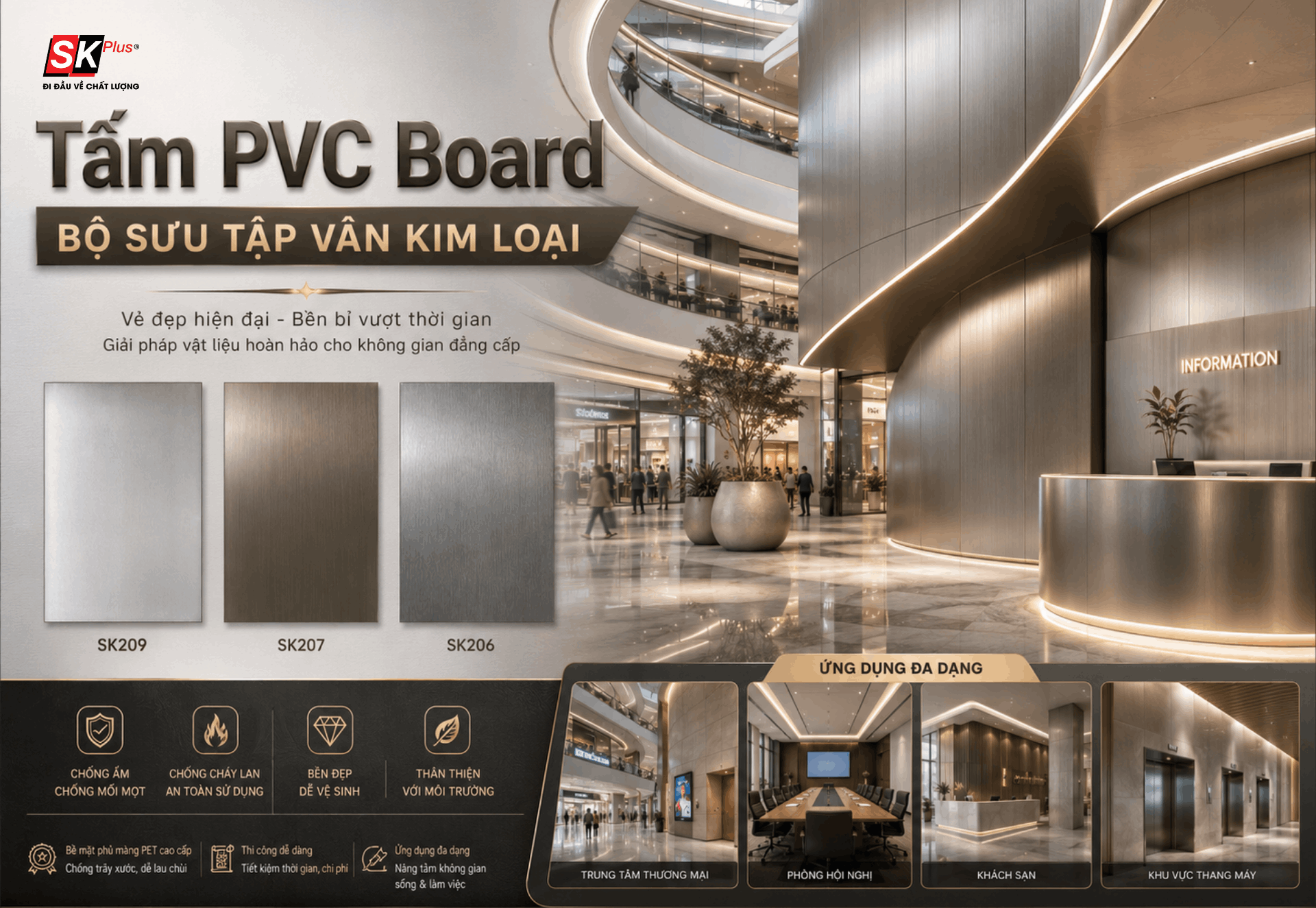 Tấm PVC Board – Bộ sưu tập vân kim loại 2026