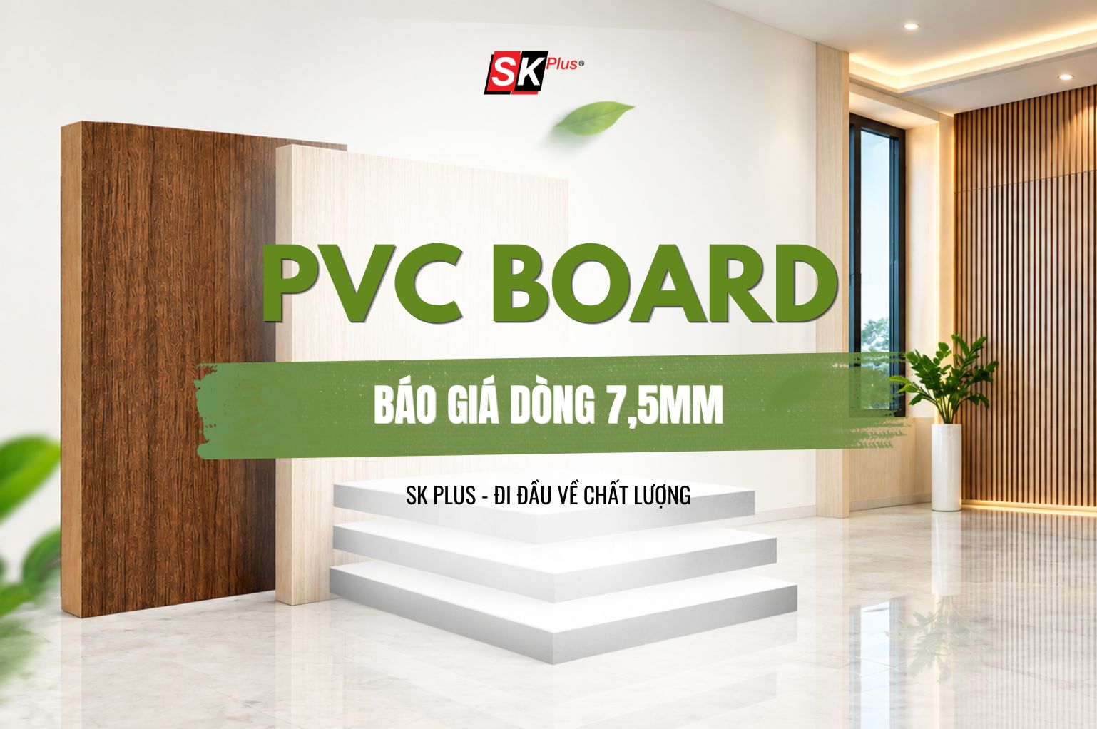 Giá PVC Board 7,5mm: Cách tính và chọn tấm phù hợp