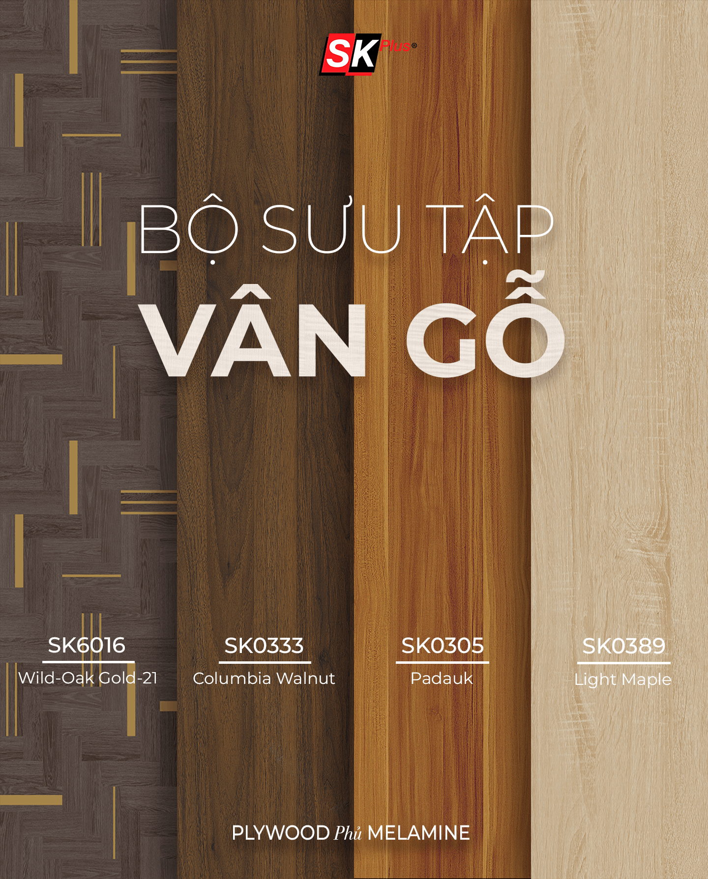 Top 4 mẫu Plywood phủ Melamine vân gỗ đẹp nhất