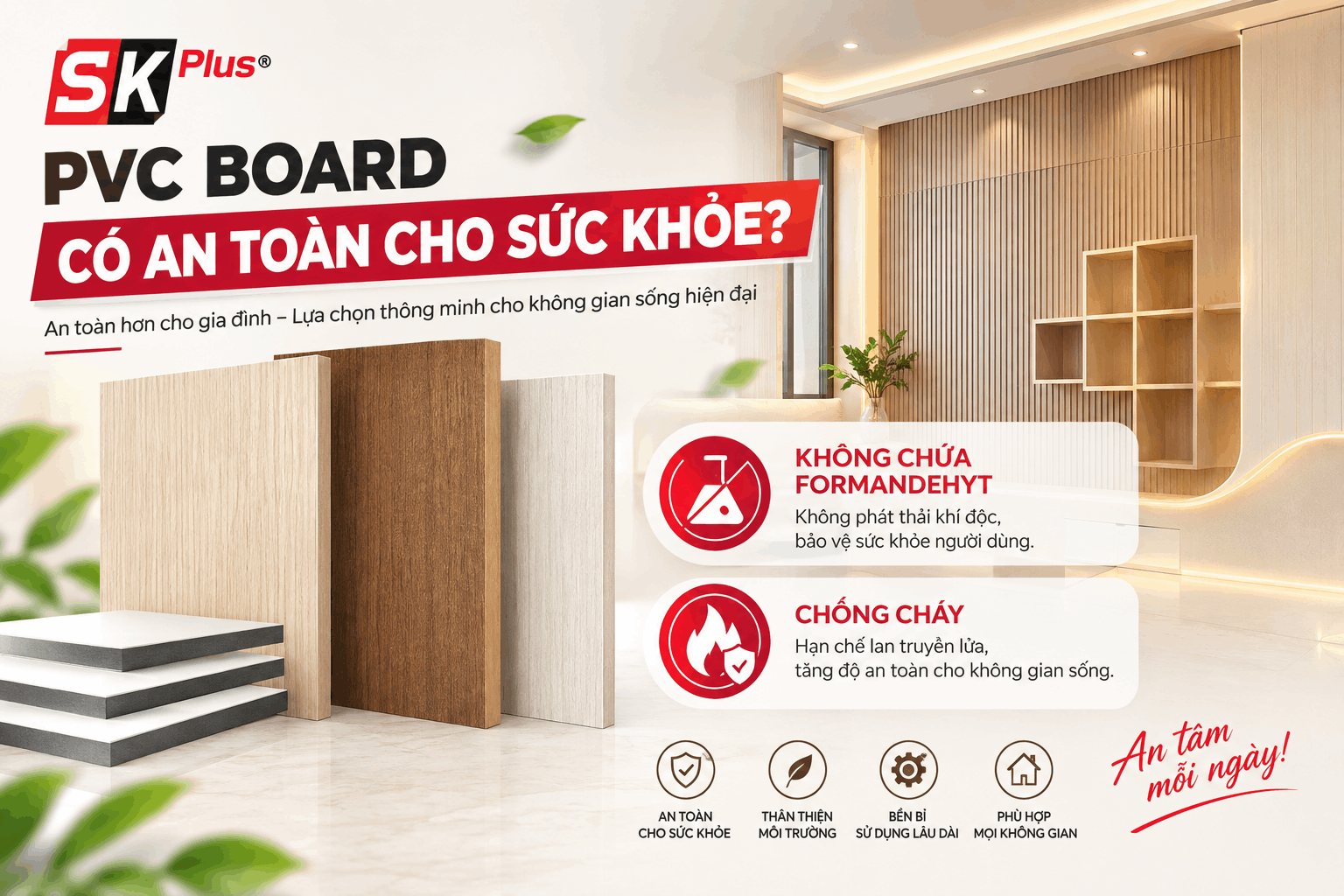 PVC Board có an toàn cho sức khỏe khi dùng cho nhà ở lâu dài?