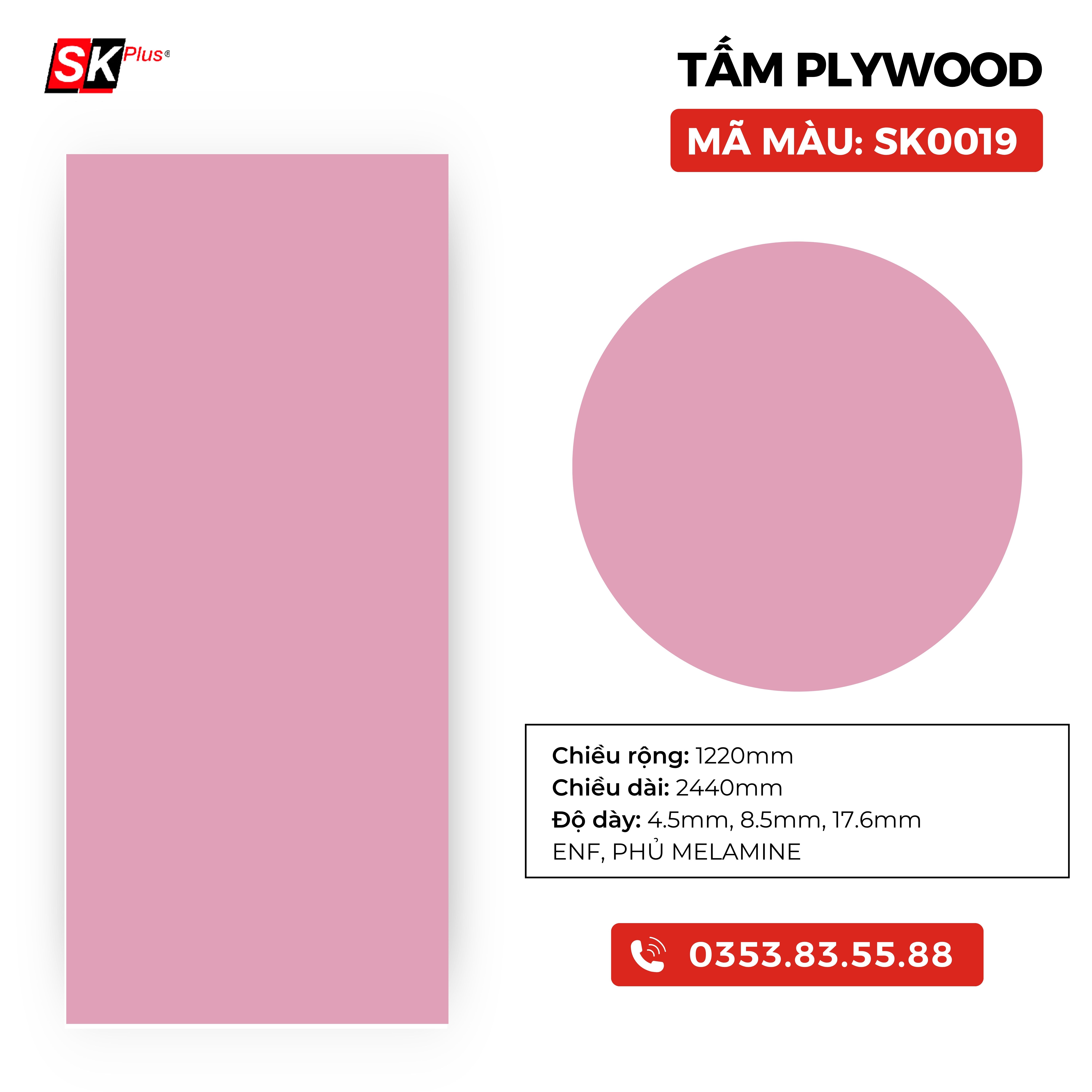 TẤM PLYWOOD PHỦ MELAMINE - SK0019