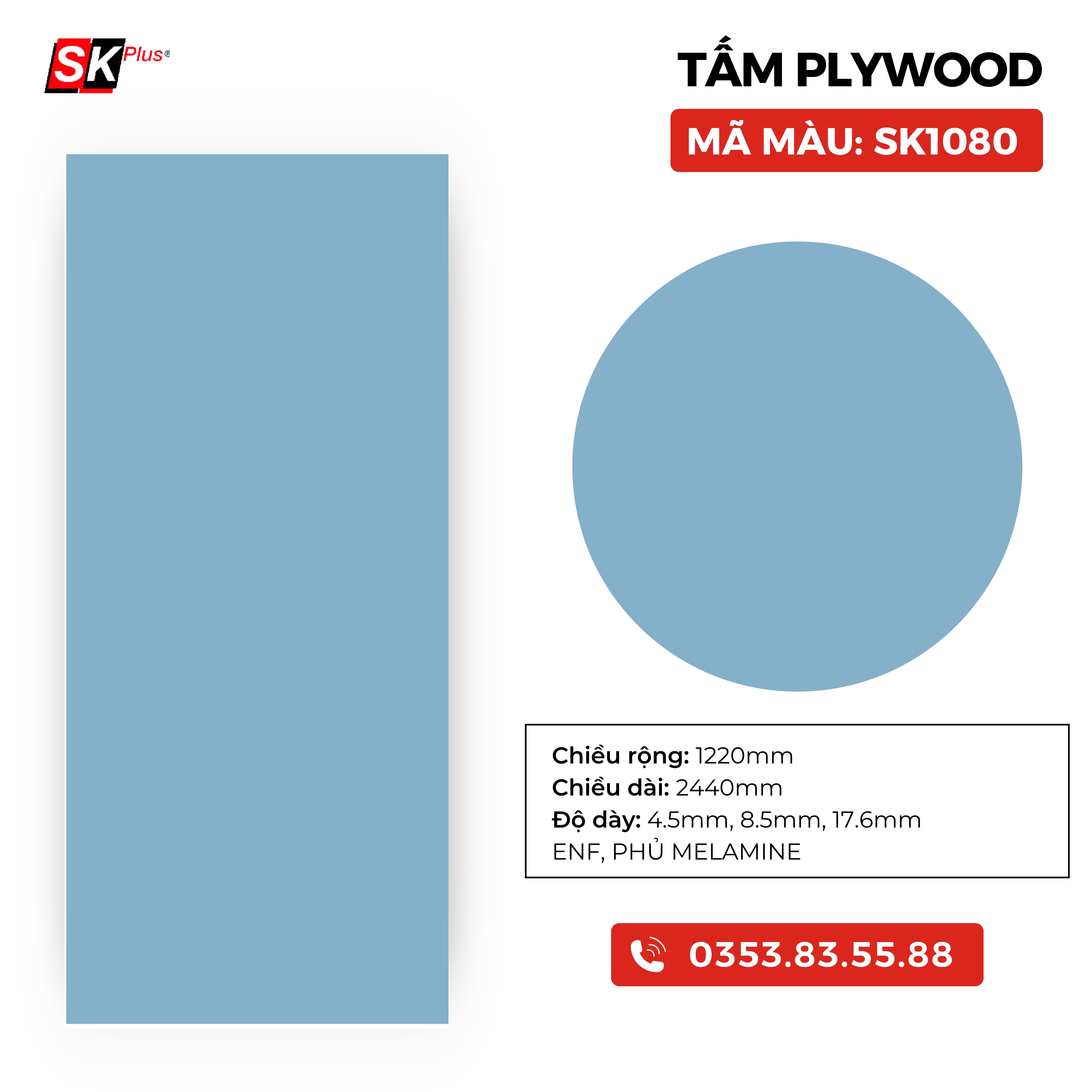 TẤM PLYWOOD PHỦ MELAMINE - SK1080
