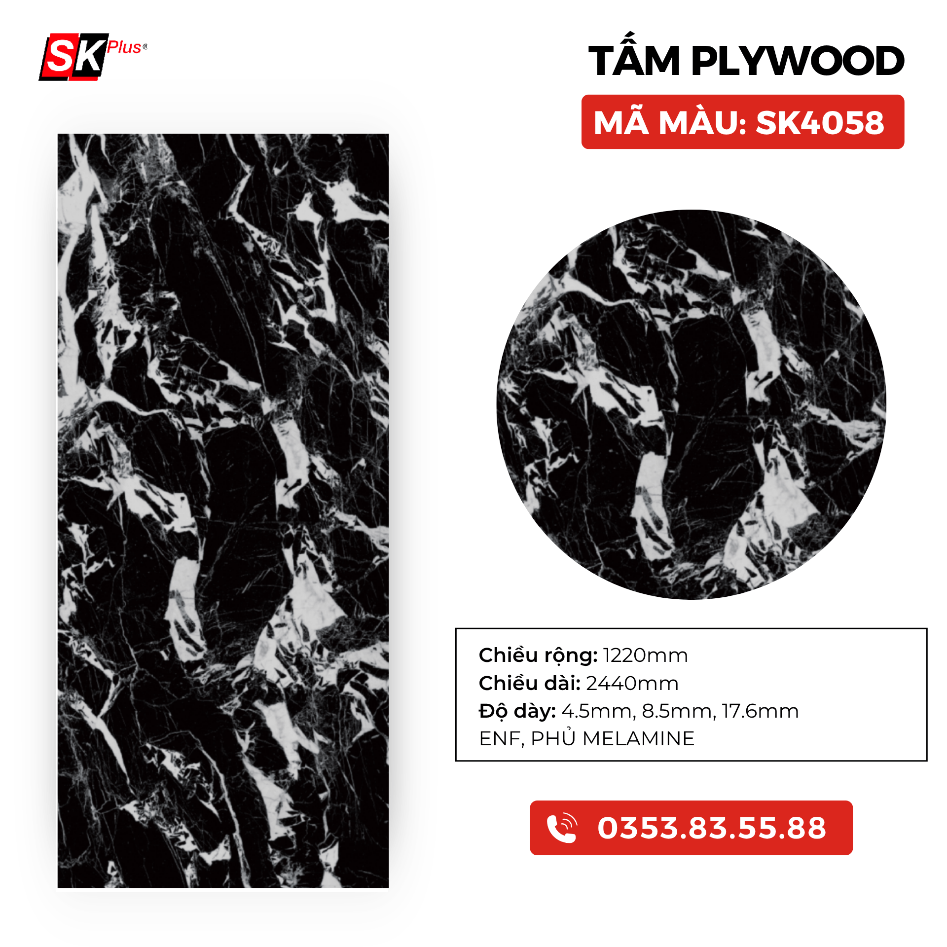 TẤM PLYWOOD PHỦ MELAMINE - SK4058