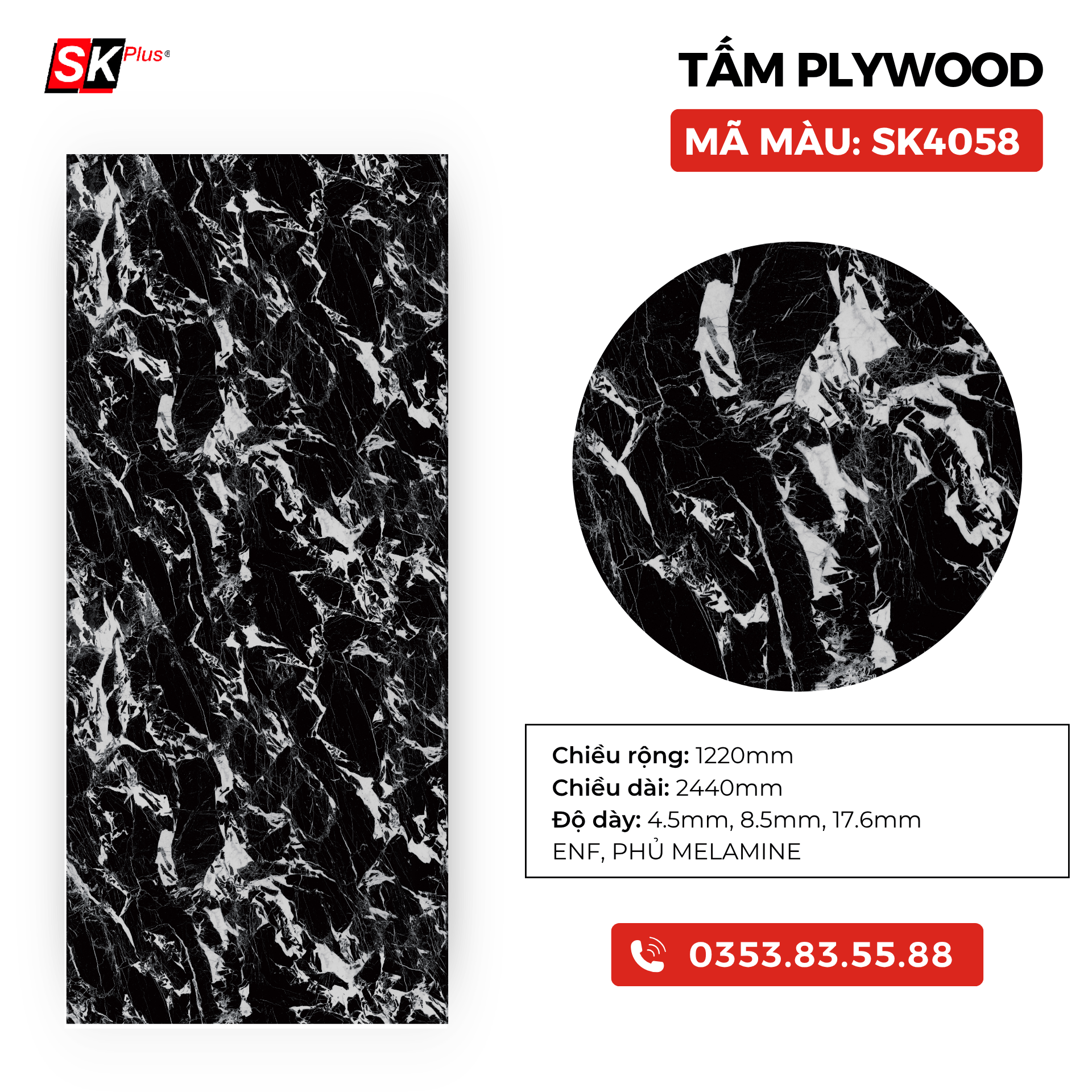TẤM PLYWOOD PHỦ MELAMINE - SK4058