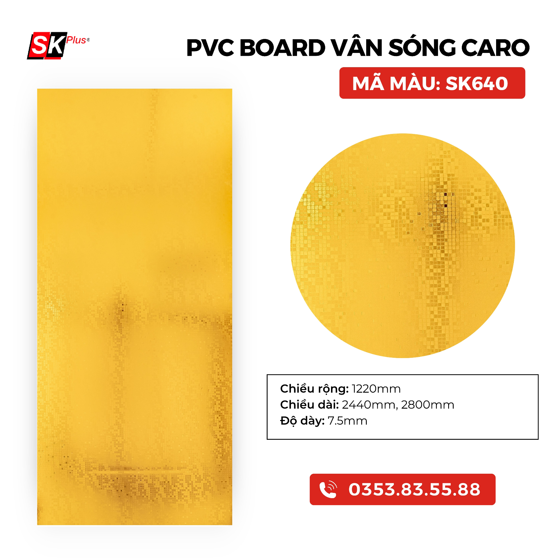 PVC BOARD VÂN SÓNG CARO SK640