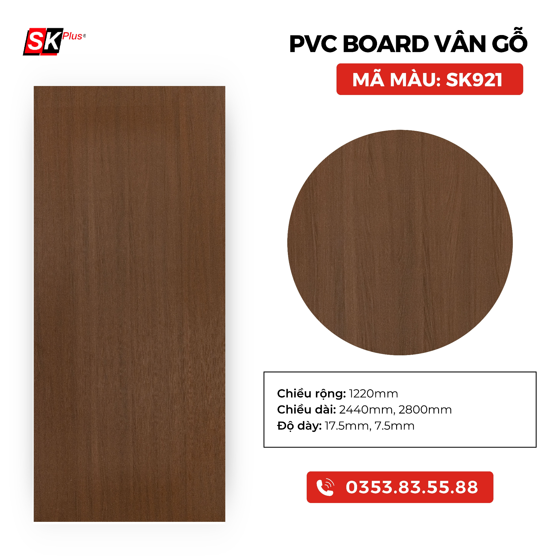 PVC BOARD VÂN GỖ SK921