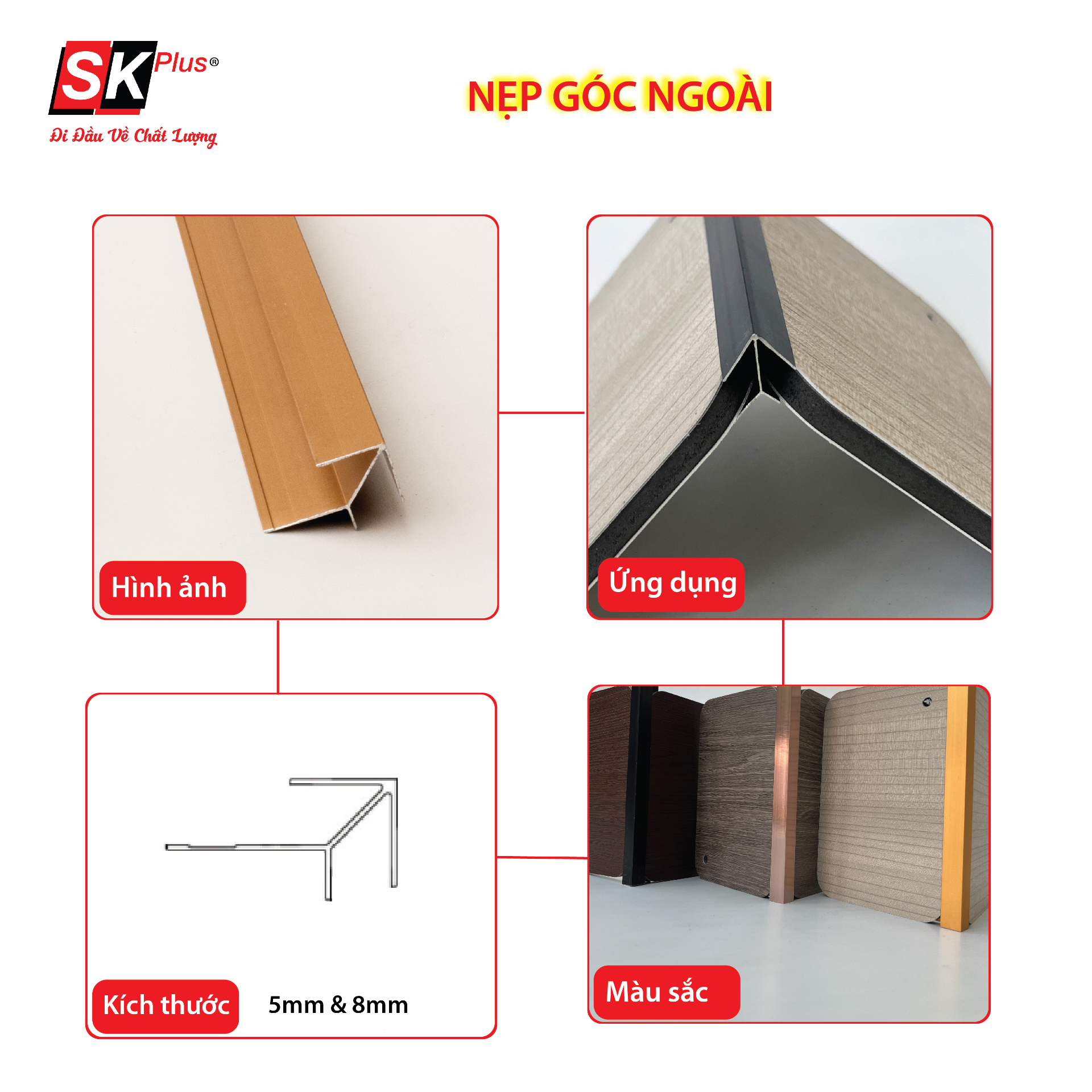 Nẹp chỉ nhôm trang trí SK Plus