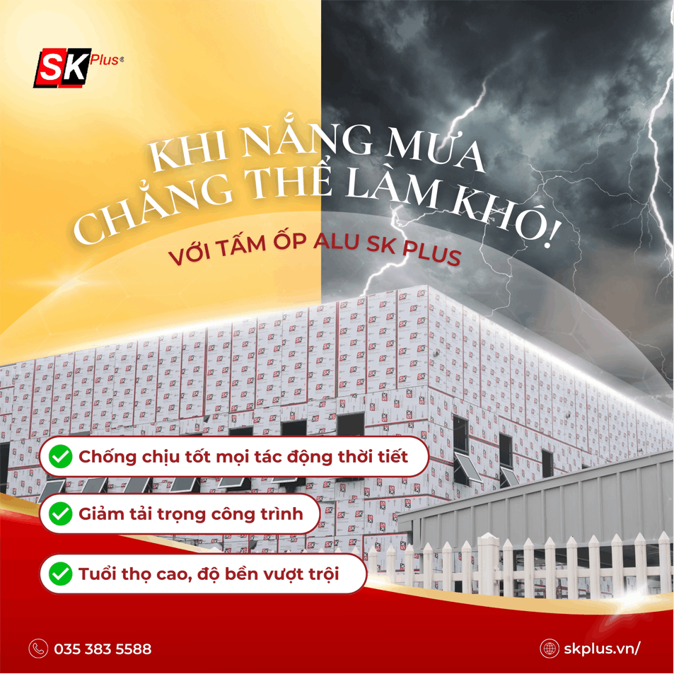 Tấm Alu – Bất chấp nắng mưa mọi công trình