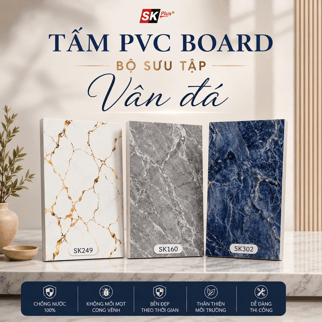 Tấm Than Tre (PVC Board) – Bộ Sưu Tập Vân Đá Mới Nhất 2026